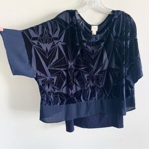 NWT Chico's 2 L Tina Velvet Two-in-one Top Dolman